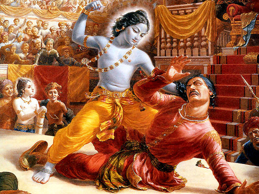 Krishna tötet Kamsa