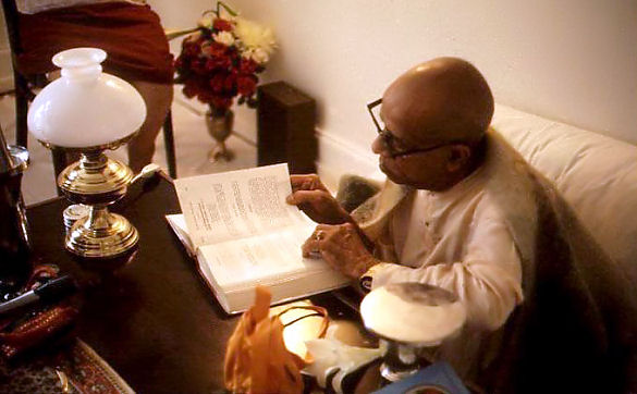 Srila Prabhupada checking his books from being changed by rascal editor Jayadvaita